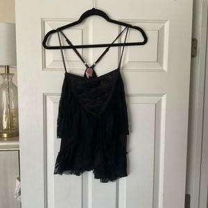 Free People Black Tank Top Size Small